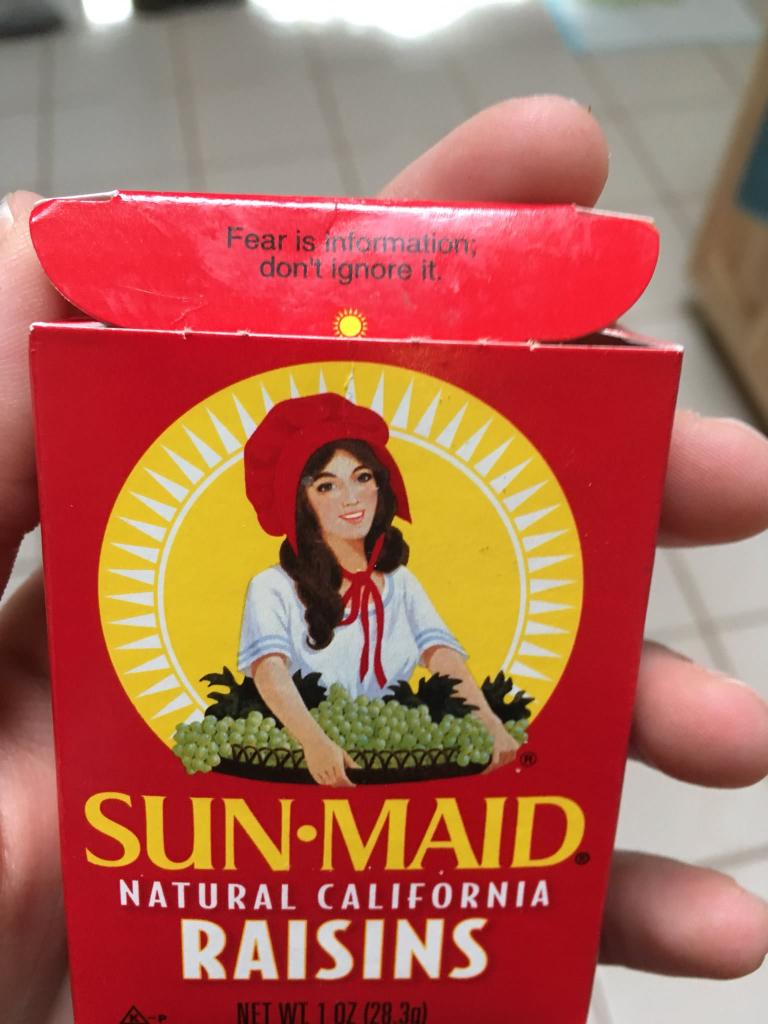 Sun Maid raisins for Halloween candy